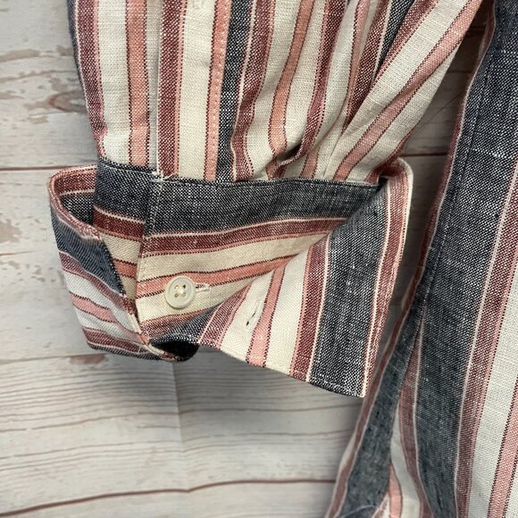 Frame Linen Striped Oversized Shirt - Picture 4 of 10